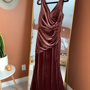 Revelry velvet bridesmaid dress. Like new